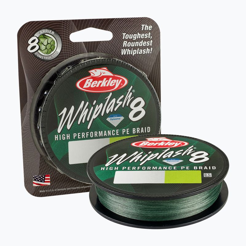 Berkley Whiplash 8 împletitură de spinning verde 1446647