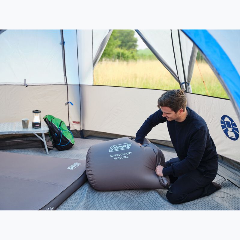 Covoraș autogonflabil Coleman Supercomfort 7.5 Double grey 3