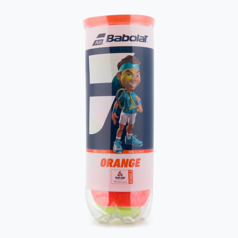 Set de mingi de tenis - 3 bucăți. BABOLAT Orange 3 portocaliu-galben-portocaliu 501035 2