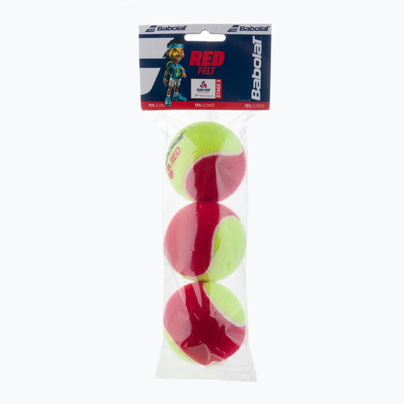 Set de mingi de tenis 3 buc. Fetru roșu BABOLAT 3 501036
