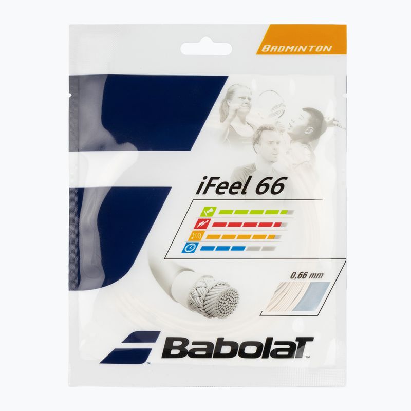 Nylonul pentru badminton Babolat bad.iFEEL 10,2M alb