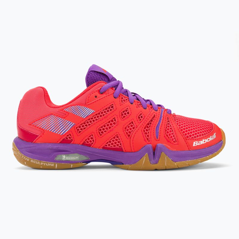 Încălțăminte de badminton pentru femei Babolat 18 Shadow Team pink/purple 2