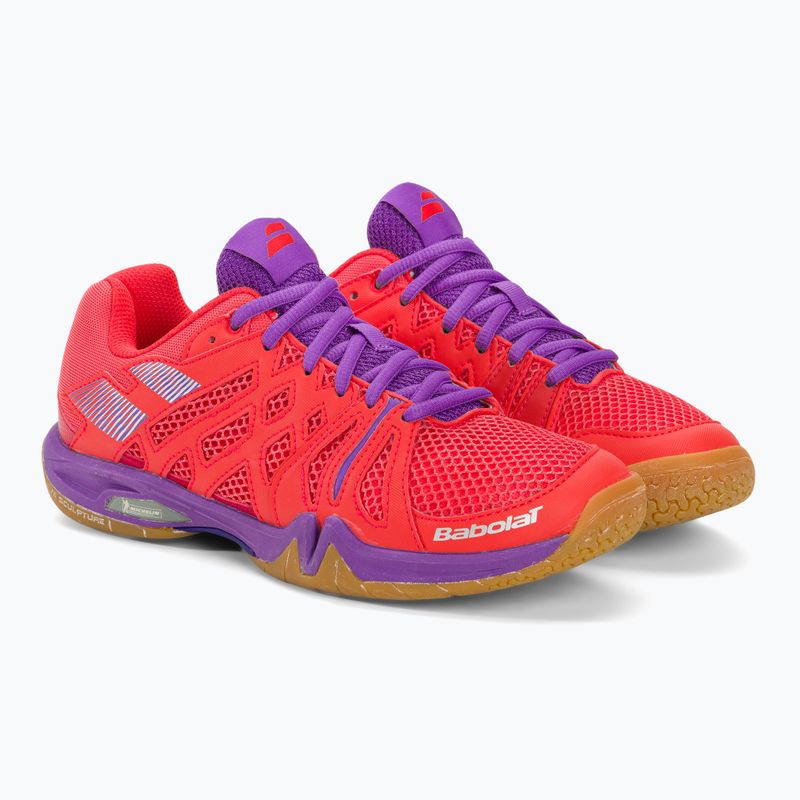 Încălțăminte de badminton pentru femei Babolat 18 Shadow Team pink/purple 5