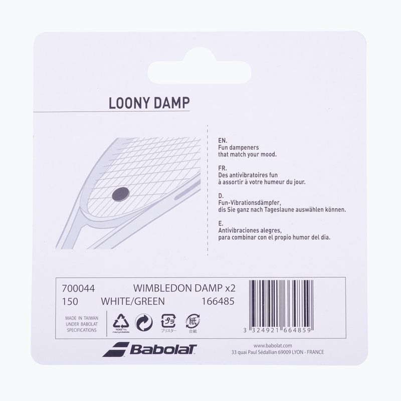 BABOLAT Amortizoare Wimbledon 2 buc. alb-verde 700044 3