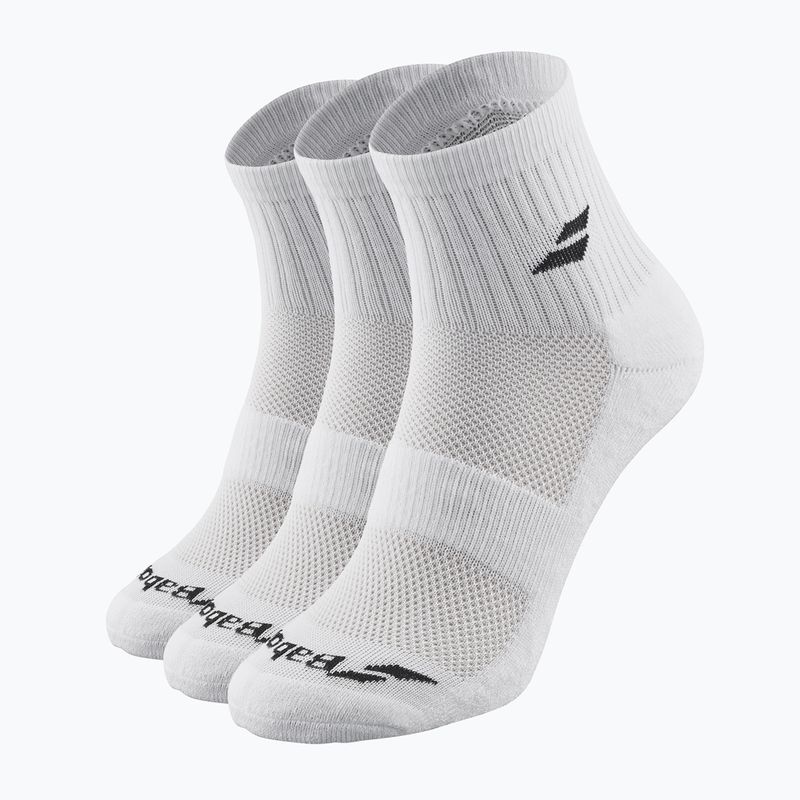 Șosete Babolat Quarter 3 Pack white/white