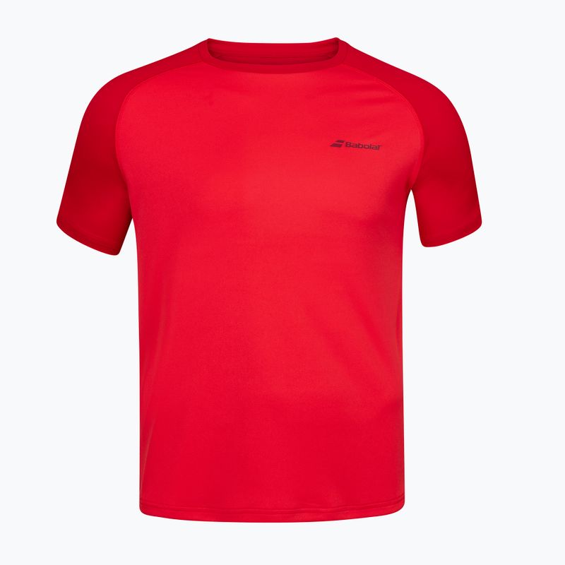 Băieți BABOLAT Play Tricou cu gât comun roșu 3BP1011