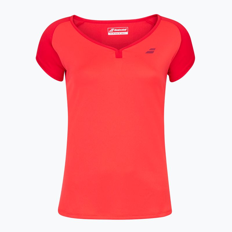 Tricou cu mânecă cu șapcă BABOLAT Play pentru femei roșu 3WP1011
