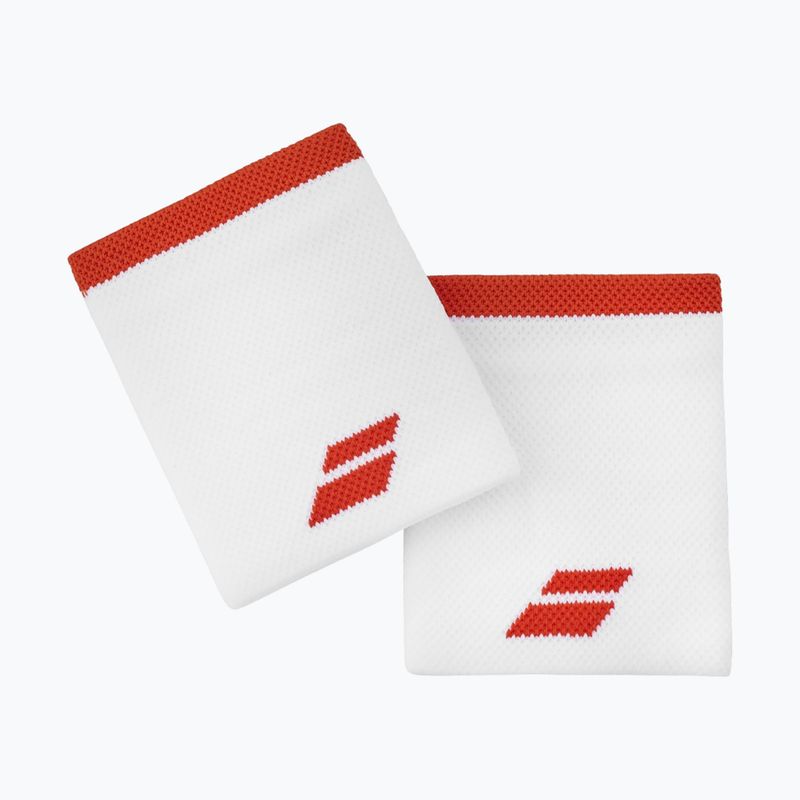 Babolat Logo Jumbo Wristband 2 buc alb/fiesta roșu