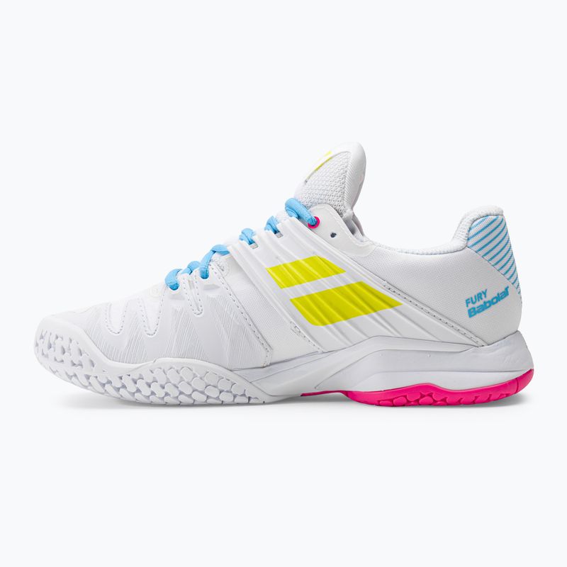Pantofi de tenis pentru femei Babolat 21 Jet Mach 3 Clay alb/sulfur primăvară 10