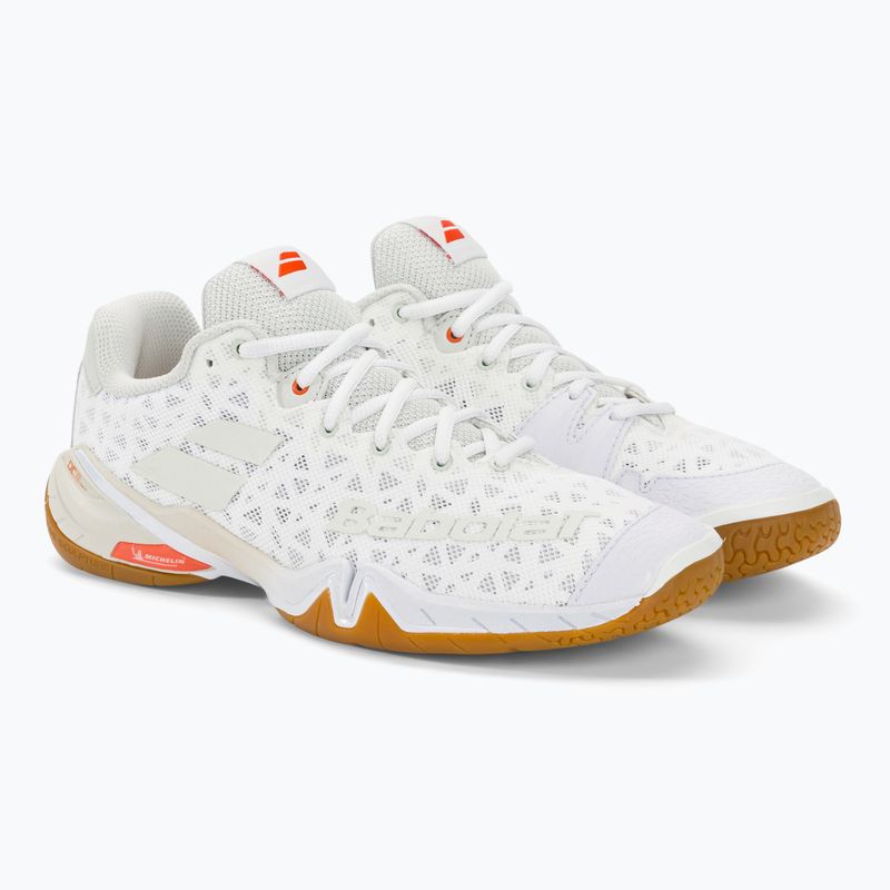Încălțăminte de badminton pentru bărbați Babolat 22 Shadow Tour white/light grey 4