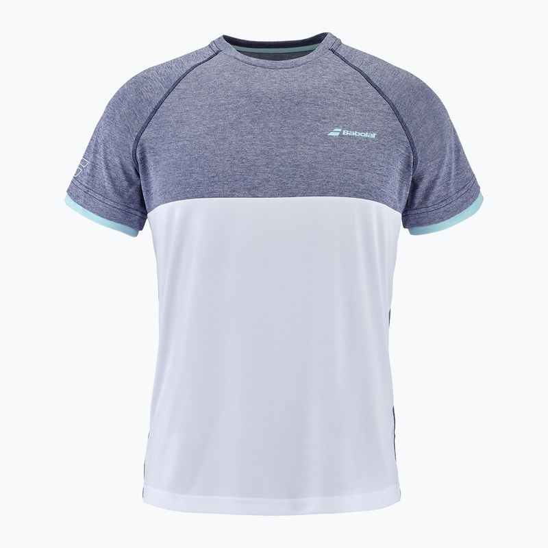 Babolat tricou de tenis pentru bărbați Play Crew Neck alb și albastru 3MTE011