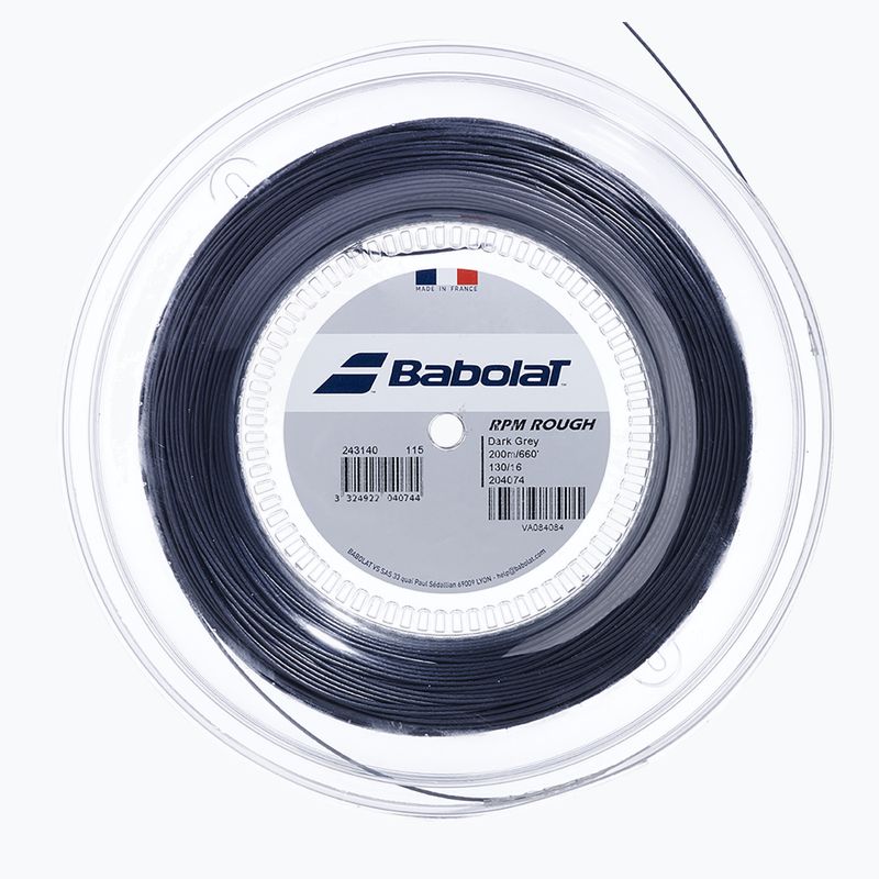 Coardă de tenis Babolat 200 m RPM Rough grey