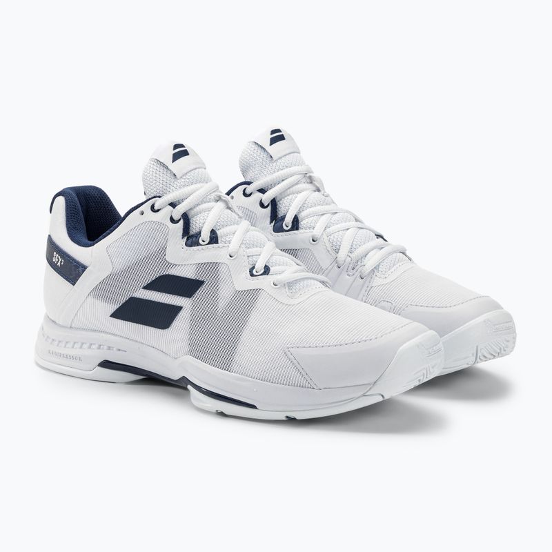 Pantofi de tenis Babolat SFX3 All Court alb/marin pentru bărbați SFX3 All Court alb/marin 4
