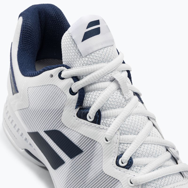 Pantofi de tenis Babolat SFX3 All Court alb/marin pentru bărbați SFX3 All Court alb/marin 8