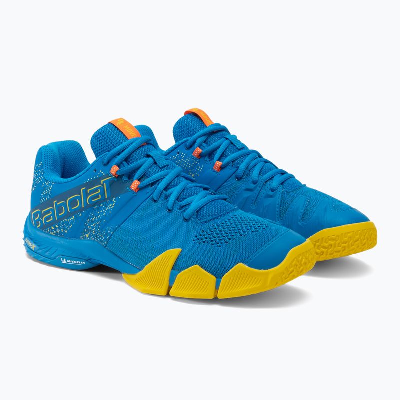 Babolat Movea pantofi de padel pentru bărbați albastru francez/galben vibrant 4