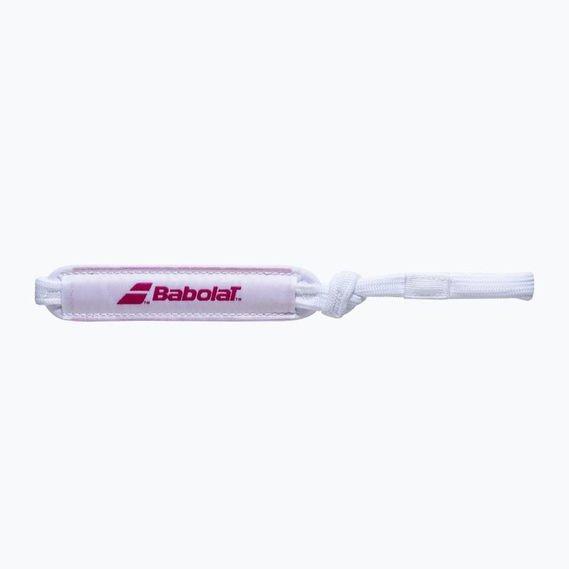 Curea pentru încheietură Babolat Wrist Strap Padel white/ pink 2