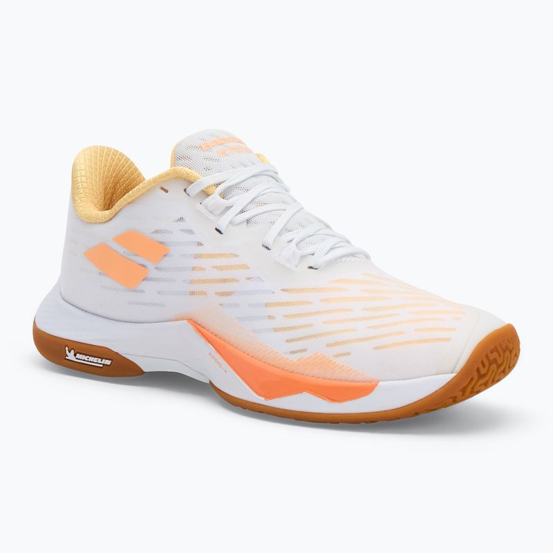 Încălțăminte de badminton pentru femei Babolat Shadow Tour 5 W white/ yellow