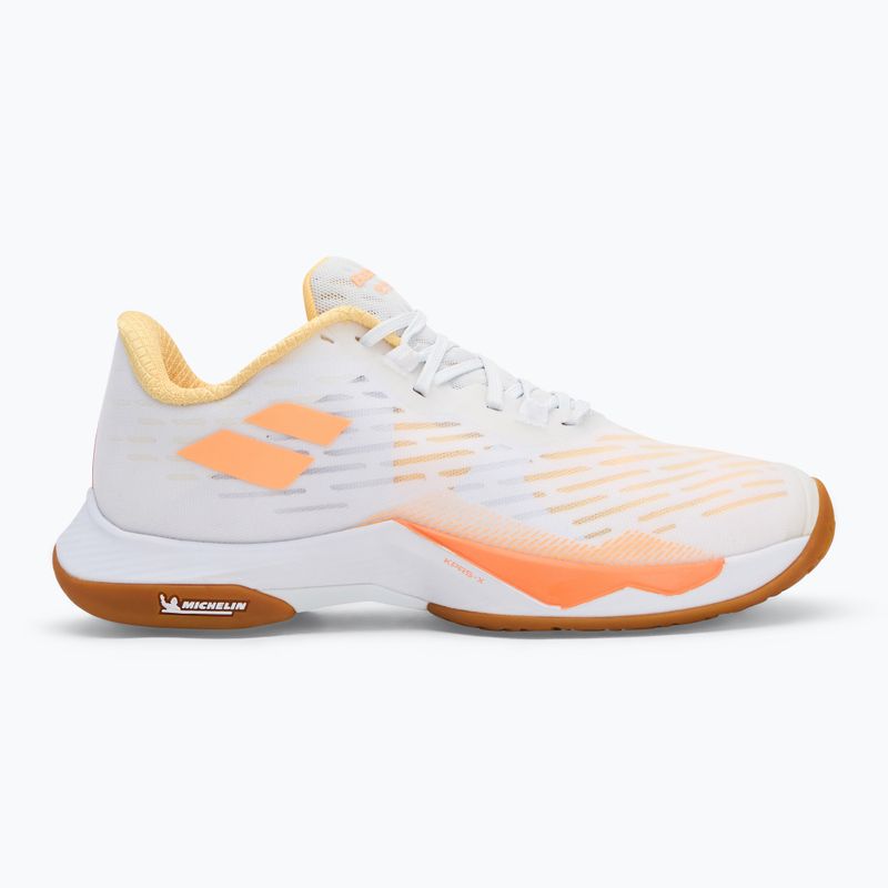 Încălțăminte de badminton pentru femei Babolat Shadow Tour 5 W white/ yellow 2