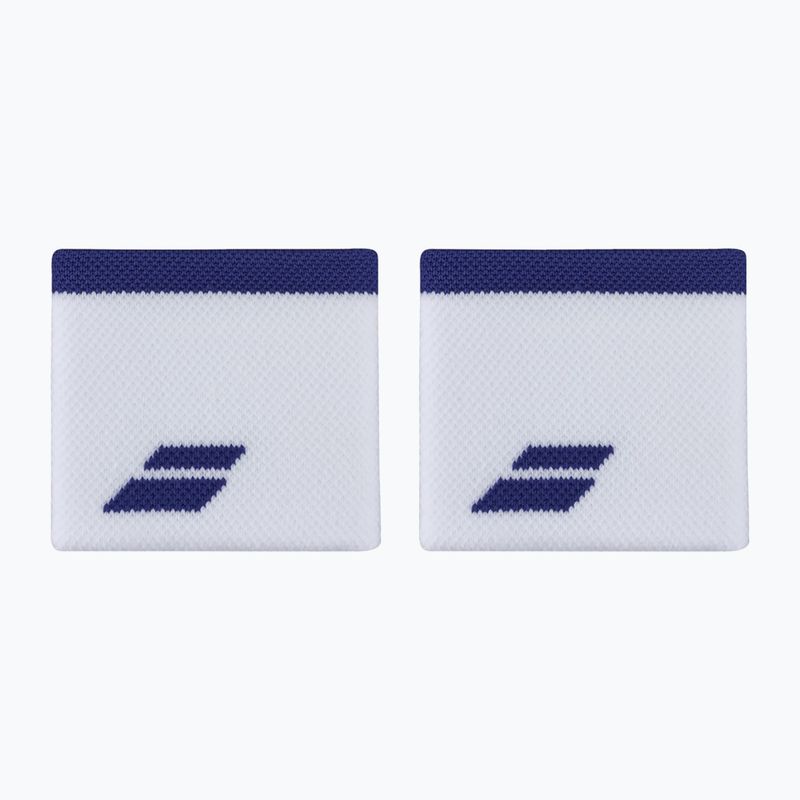 Benzi pentru încheietură Babolat Logo Wristband 2 buc. white/sodalite blue    Noutate