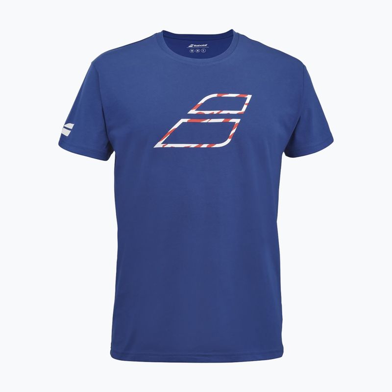 Tricou pentru bărbați Babolat Exercise Big Flag sodalite blue