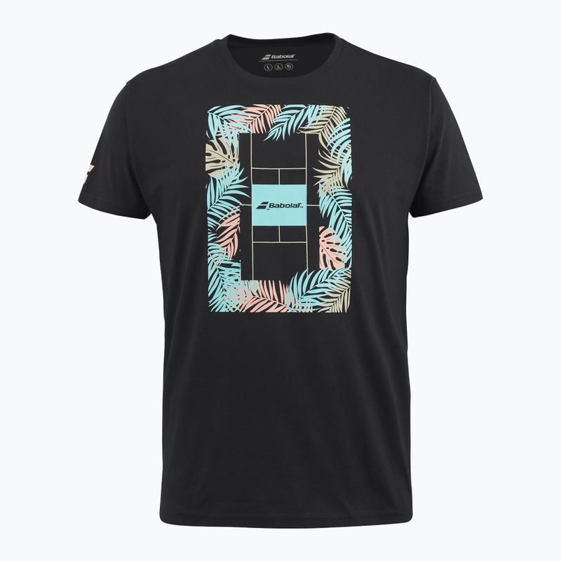 Tricou Babolat bărbați Exercise Message 2000 negru/negru