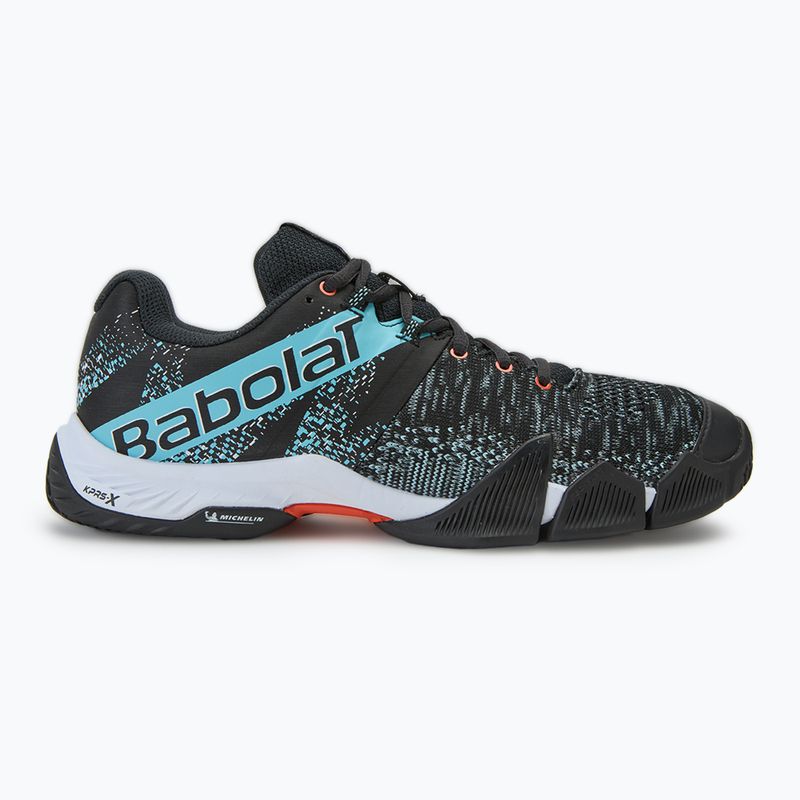 Încălțăminte de padel pentru bărbați Babolat Movea black/ light blue 2