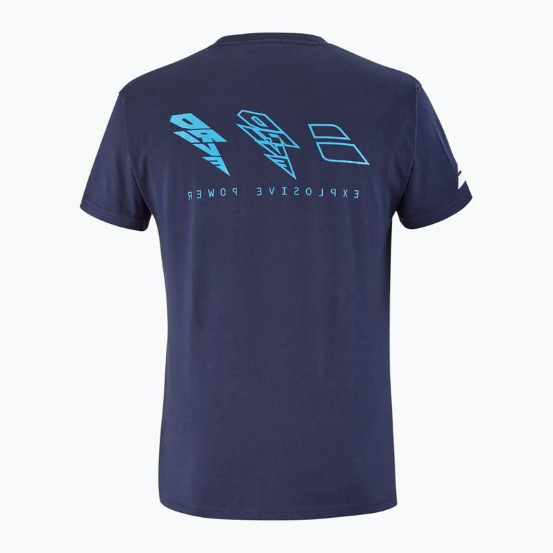 Tricou pentru bărbați Babolat Drive Cotton drive heritage blue 2
