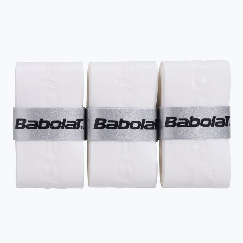 Învelișuri pentru padel Babolat Comfort Padel 3 pack white