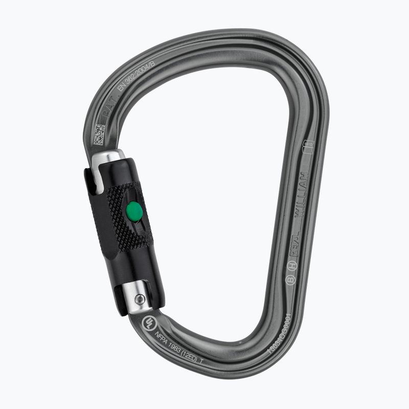 Carabinier de escaladă Petzl William Ball-Lock grafit
