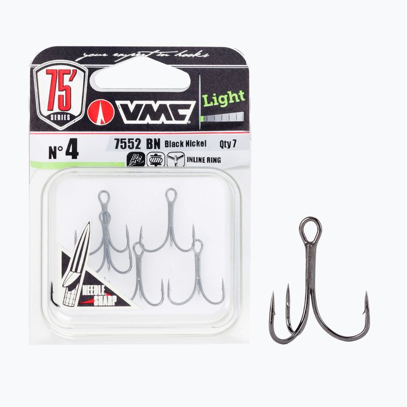 Ancoră de pescuit VMC Light Inline Treble Triple 7552BN negru AVM350134