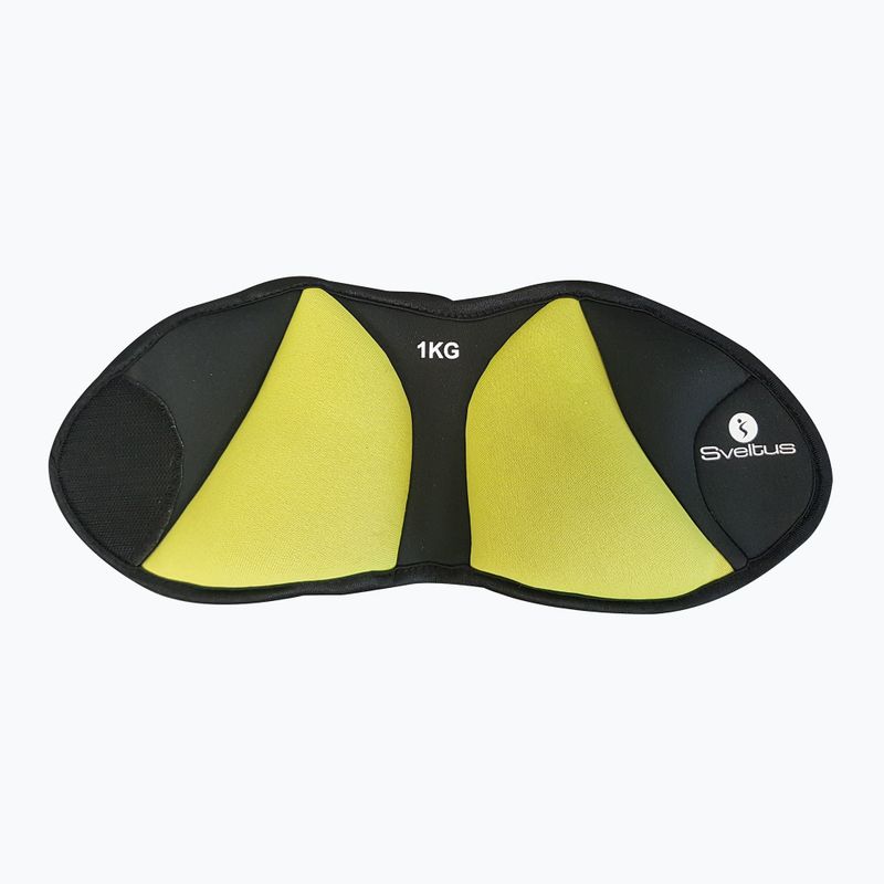 Greutăți pentru glezne Sveltus Ankle Weight Cuff 1 kg 2 buc. green/ yellow 2