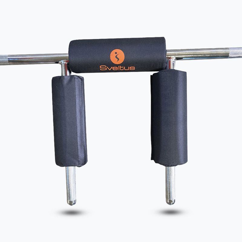 Bară olimpică pentru genuflexiuni + 2 cleme Sveltus Safety Squat Bar chrome/black 2