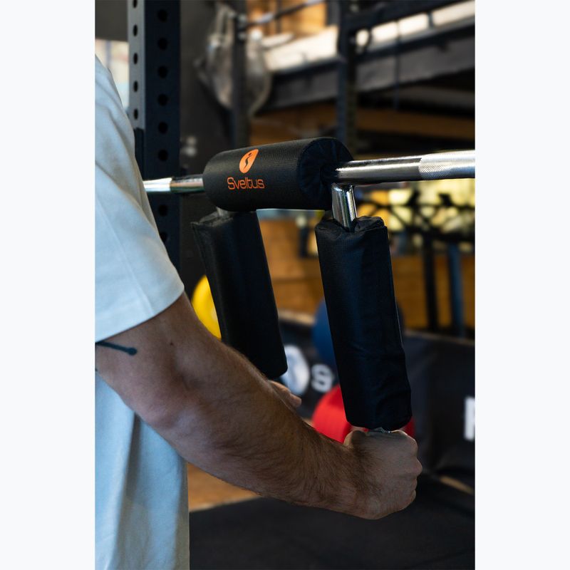 Bară olimpică pentru genuflexiuni + 2 cleme Sveltus Safety Squat Bar chrome/black 5