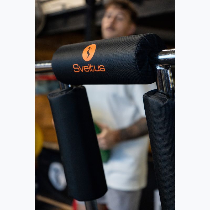 Bară olimpică pentru genuflexiuni + 2 cleme Sveltus Safety Squat Bar chrome/black 6