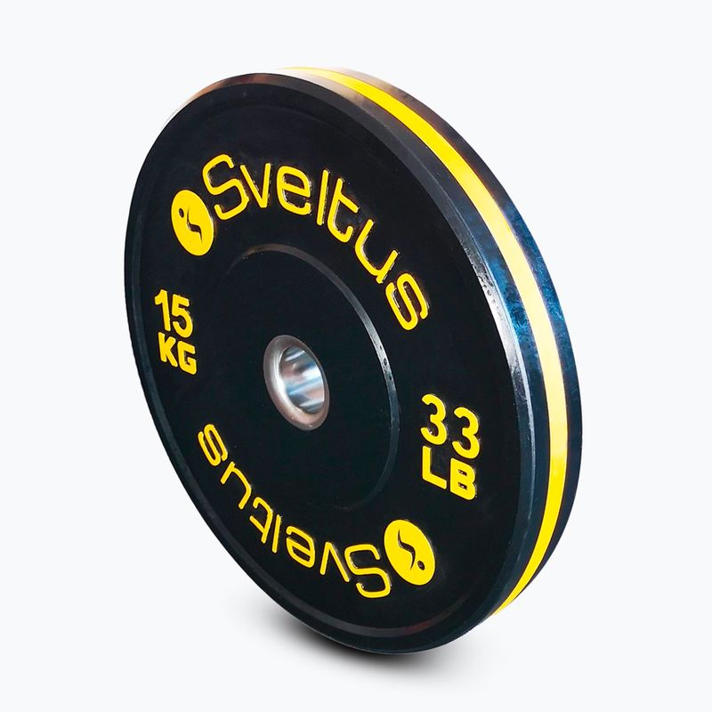 Disc bumper olimpic Sveltus Training Olympic Disc 15 kg black 2