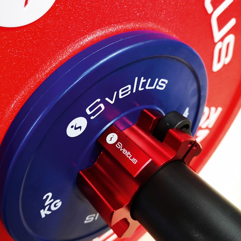 Cleme pentru bară Sveltus Aluminium Stop Disc 2 buc. red 3