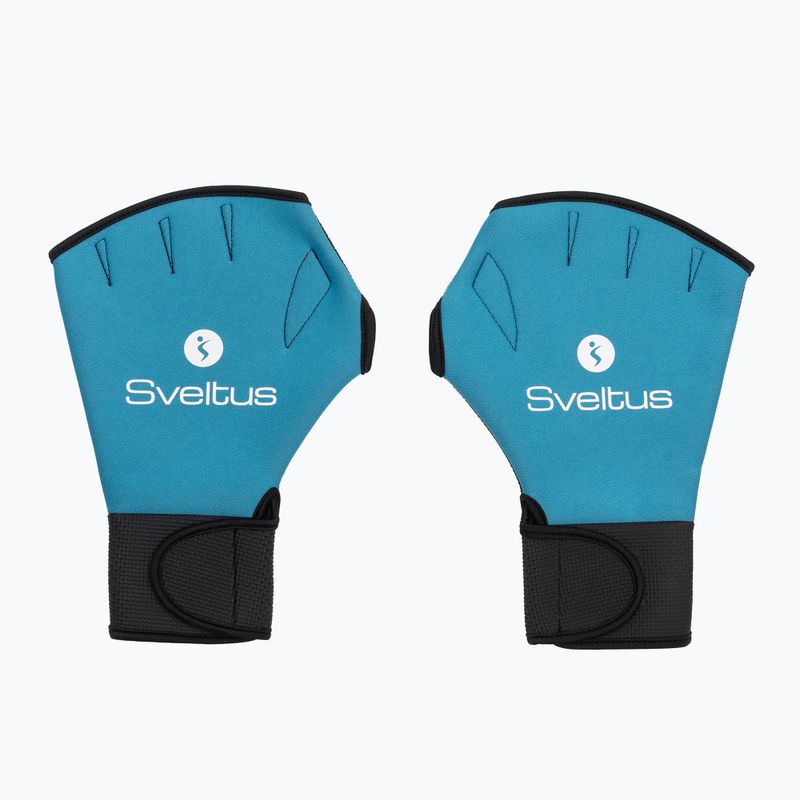Mănuși de aquafitness Sveltus 1840 Aqua black/blue 2