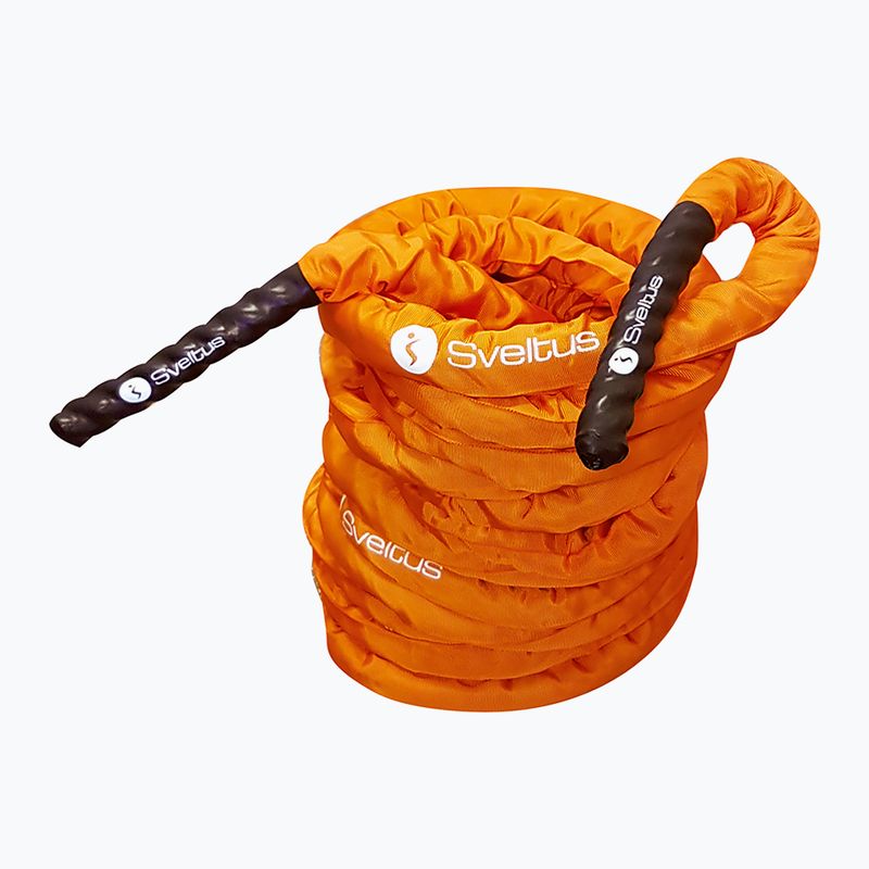 Coardă de antrenament Sveltus Battle Rope Premium 38 mm orange