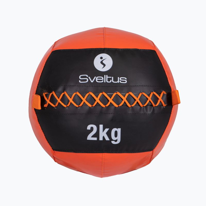 Minge medicinală Sveltus Wall Ball 2 kg black/red