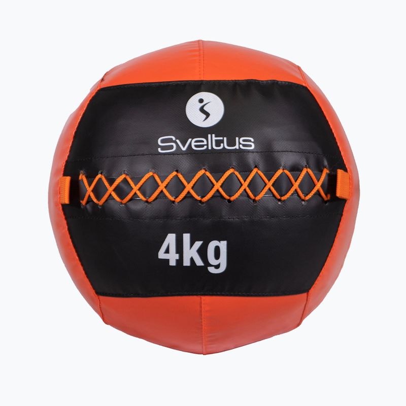 Minge medicinală Sveltus Wall Ball 4 kg black/red