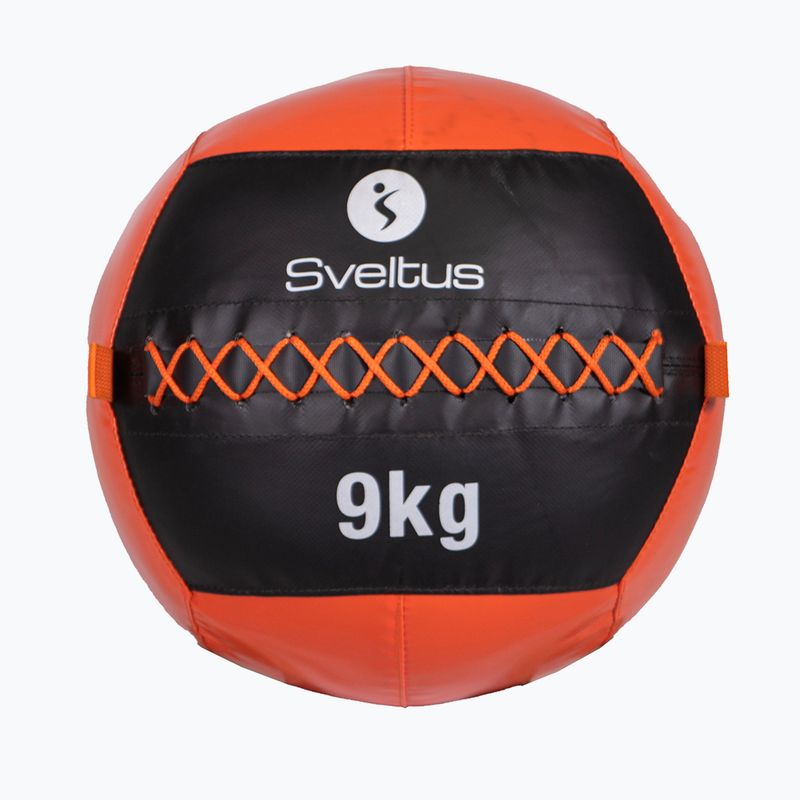 Minge medicinală Sveltus Wall Ball 9 kg black/red