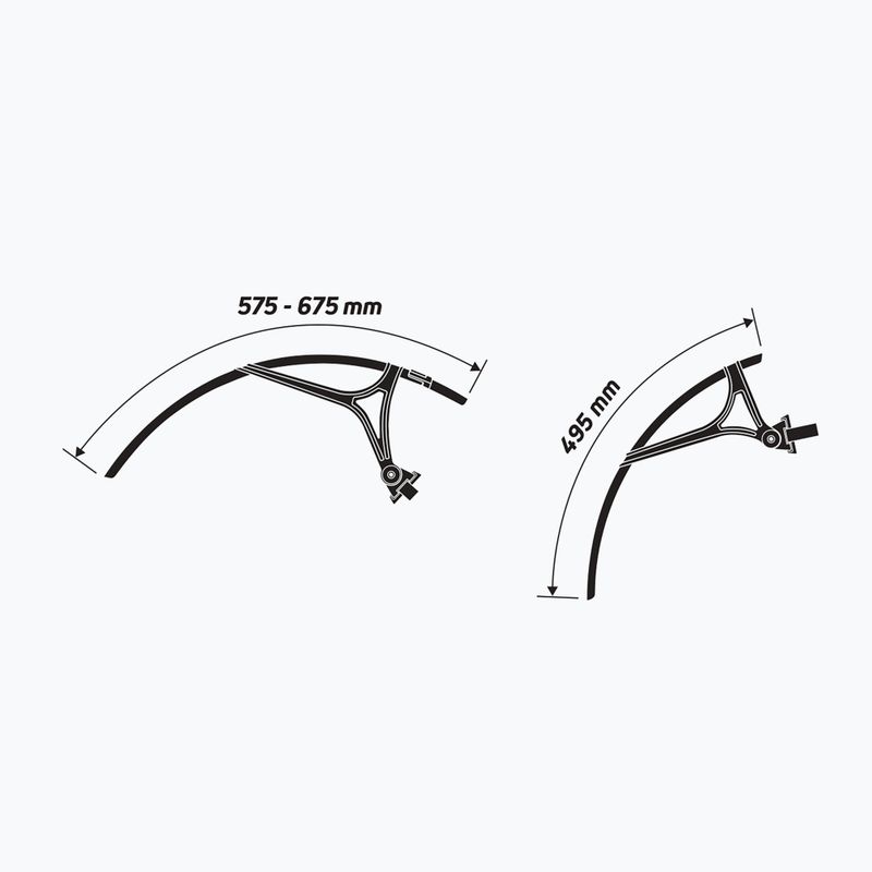 Apărători de noroi pentru biciclete Zefal Shield G50 set black 9