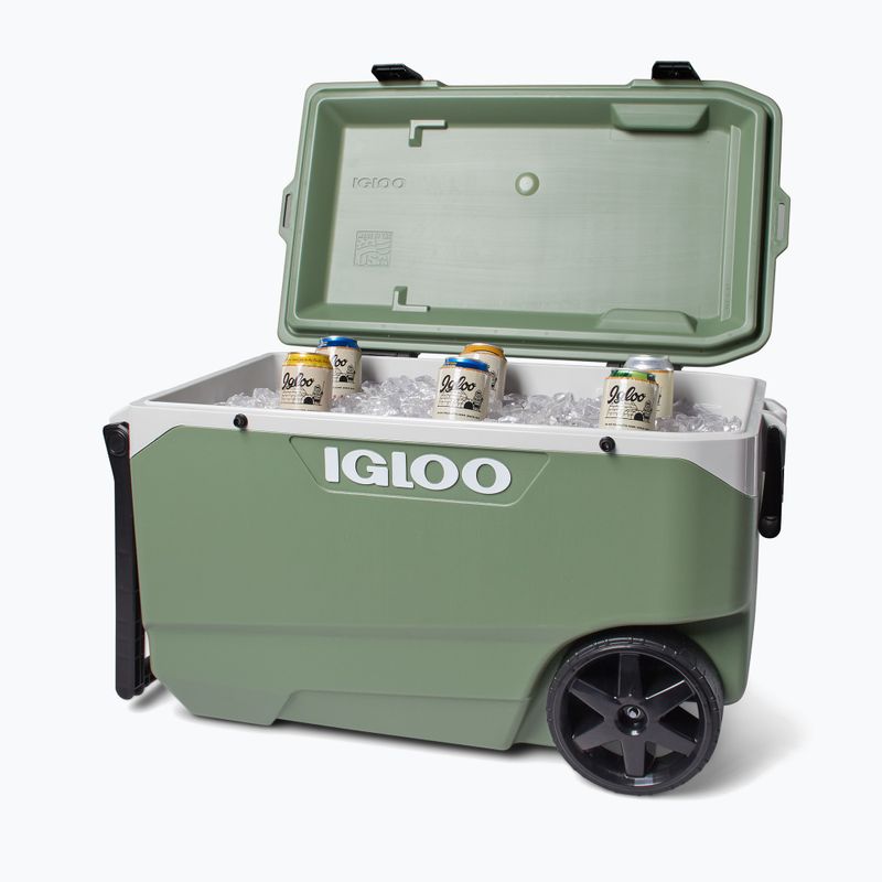 Frigider turistic Igloo Ecocool Latitude 90 Qt Roller 85 l vintage green 8