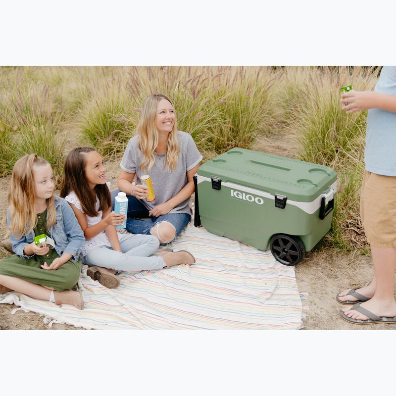 Frigider turistic Igloo Ecocool Latitude 90 Qt Roller 85 l vintage green 10