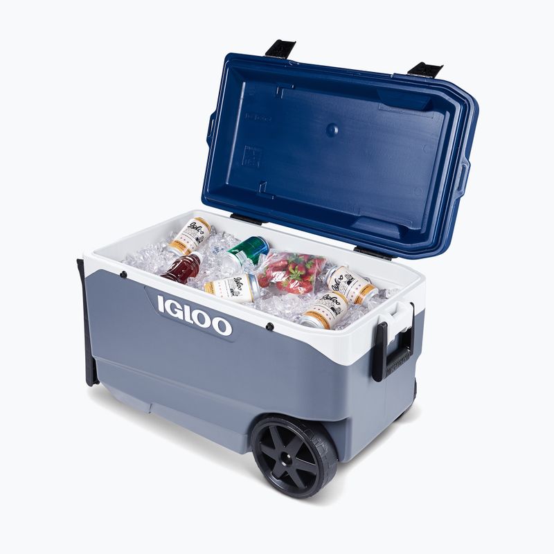 Frigider turistic Igloo Maxcold Latitude 90 Qt Roller 85 l carbonite/aegean sea 9