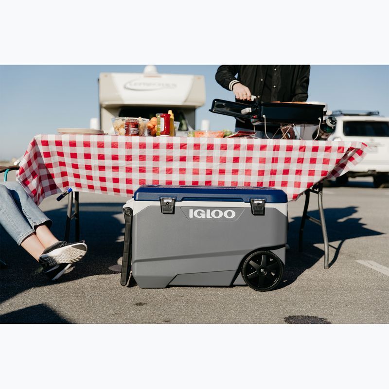 Frigider turistic Igloo Maxcold Latitude 90 Qt Roller 85 l carbonite/aegean sea 11