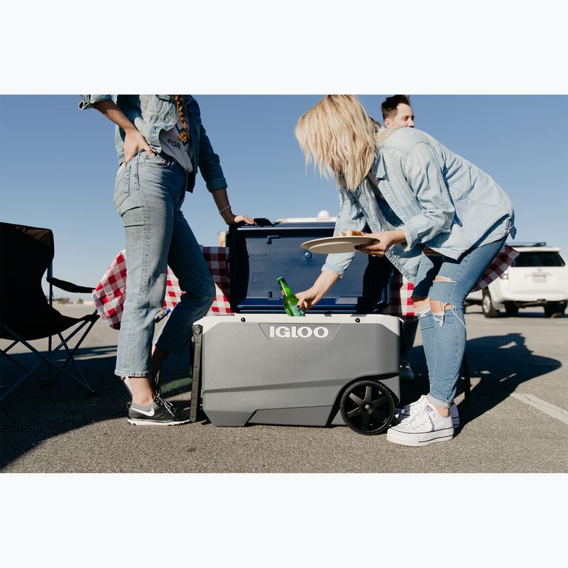 Frigider turistic Igloo Maxcold Latitude 90 Qt Roller 85 l carbonite/aegean sea 12