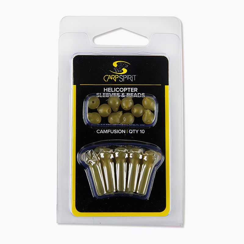 Carp Spirit Helicoptor Sleeves & Beads Camo verde ACS010232