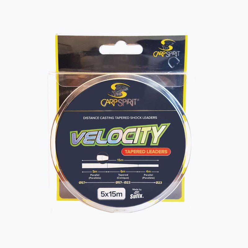 Carp Spirit Velocity Velocity Tarped Leader 5X15M transparent ACS470079