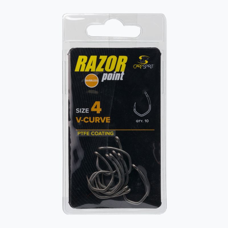 Carp Spirit V-Curve cârlige fără barbă gri ACS350096
